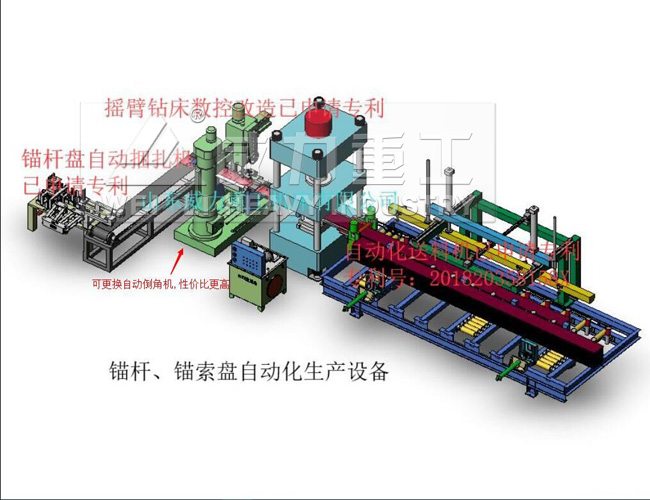 礦用錨桿托盤自動化生產線